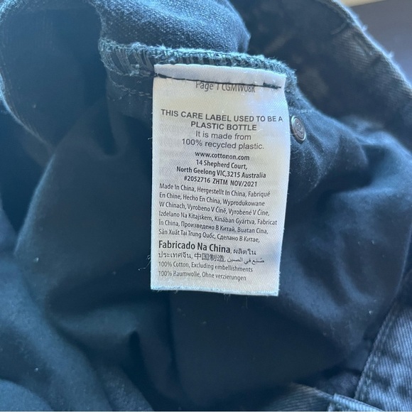 Cotton On High A Line Black Denim Shorts Size 8 - Picture 7 of 7